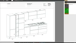Cucina Aran moderna lineare grigio in laminato materico Ginevra