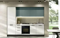 Cucina Ar-due moderna lineare bianca in laminato materico Easy