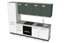 Cucina Ar-due moderna lineare bianca in laminato materico Easy