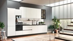 Cucina Ar-due moderna lineare grigia in laminato opaco Easy promo