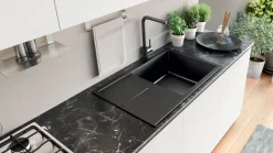 Cucina Ar-due moderna lineare grigia in laminato opaco Easy promo