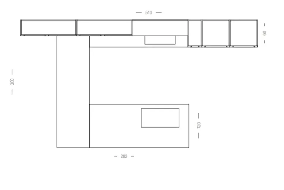 Cucina Arredo3 classica con isola grigia in legno Frida 2
