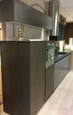 Cucina Arredo3 country lineare grigio in laccato opaco Factory