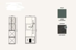 Cucina Arredo3 design con isola altri colori in laminato opaco Cloe