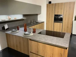 Cucina Arredo3 moderna con penisola altri colori in laminato materico Kali