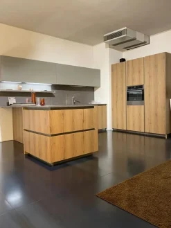 Cucina Arredo3 moderna con penisola altri colori in laminato materico Kali