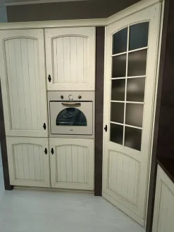 Cucina Arrex country ad angolo bianca in legno Morgana