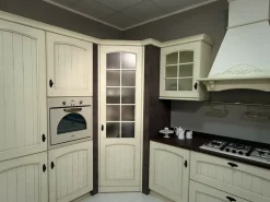 Cucina Arrex country ad angolo bianca in legno Morgana