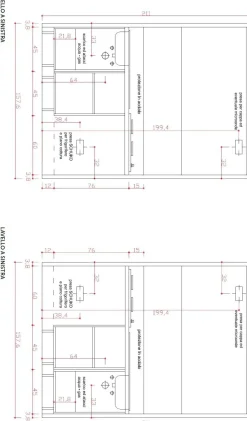 Cucina Artigianale Cucina monoblocco a scomparsa 157,6 OFFERTA OUTLET