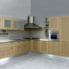 Cucina Artigianale moderna ad angolo rovere chiaro in legno U813 crono 11