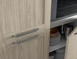 Cucina Artigianale moderna lineare rovere chiaro in melaminico Pd12 *