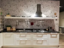 Cucina Ar-tre moderna ad angolo bianca in legno Cucina