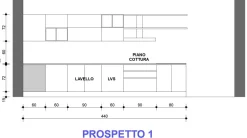 CUCINA Astra con penisola Sp22 SCONTATA