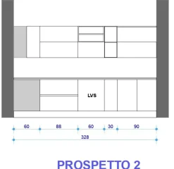 CUCINA Astra con penisola Line  SCONTATA
