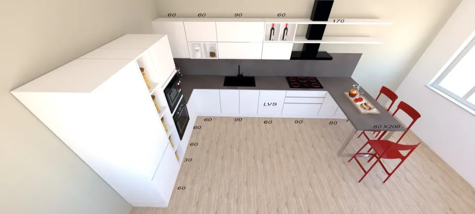 CUCINA Astra con penisola Line SCONTATA