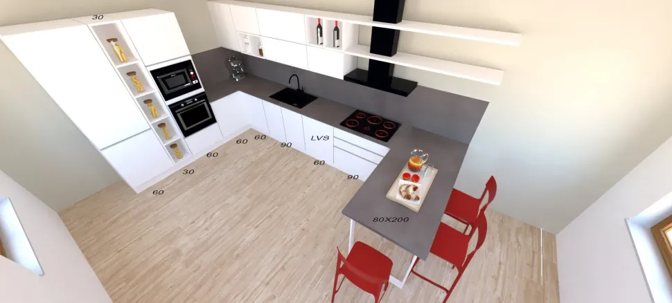 CUCINA Astra con penisola Line SCONTATA