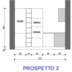 CUCINA Astra con penisola Line SCONTATA