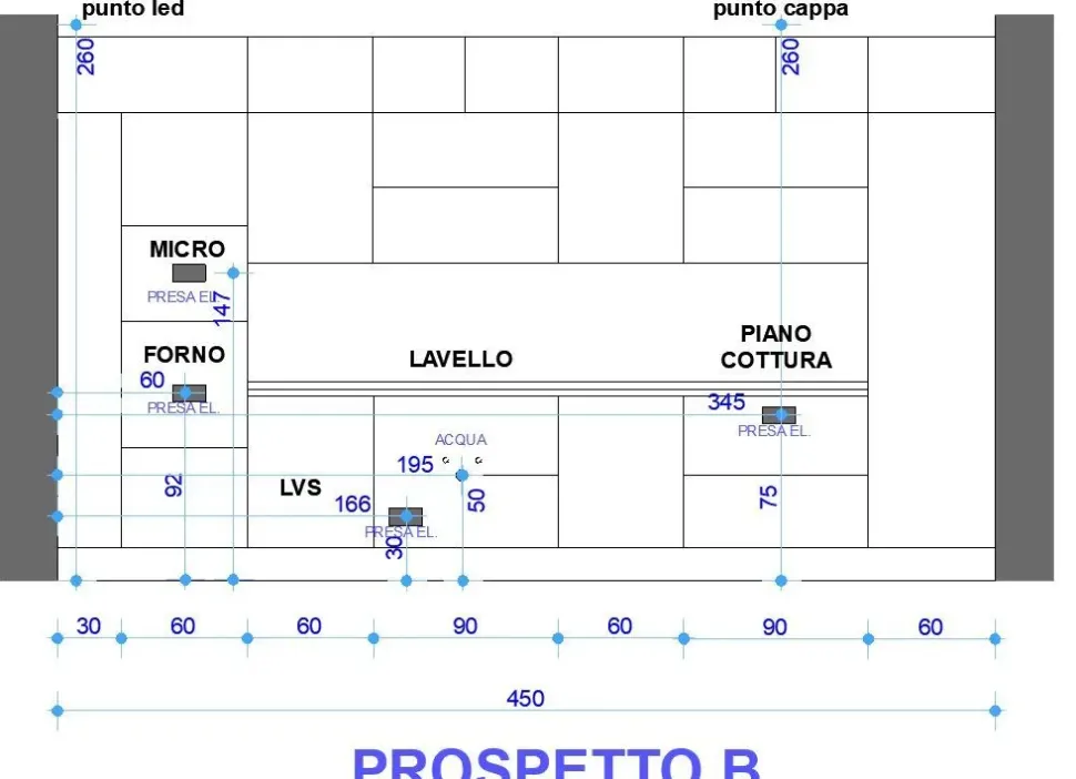 Cucina Astra design lineare bianca in laccato opaco Sp22