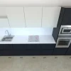 Cucina Astra moderna lineare antracite in laminato opaco Sp22