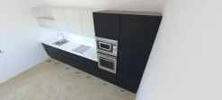 Cucina Astra moderna lineare antracite in laminato opaco Sp22
