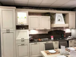 Cucina Aurora laccata panna fiorentino country magnolia Astra lineare scontata 46%