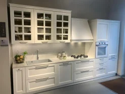 Cucina Beverly moderna bianca Stosa lineare scontata 50%