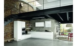 Cucina bianca design ad angolo Essebi Azimund