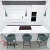Cucina bianca design con isola Kali Arredo3 a soli 7300 Euro