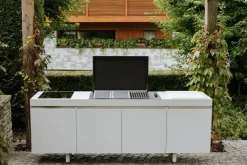 Cucina bianca design Cucina da esterno agher Fogher in Offerta Outlet