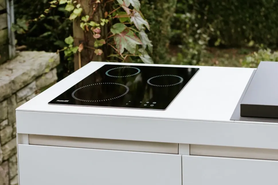 Cucina bianca design Cucina da esterno agher Fogher in Offerta Outlet