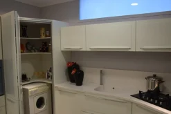 Cucina bianca moderna ad angolo Quadra Dibiesse