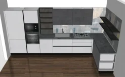 Cucina bianca moderna ad angolo Creo Jey a soli 8000 Euro