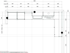 Cucina bianca moderna ad angolo Creo Jey a soli 8000 Euro