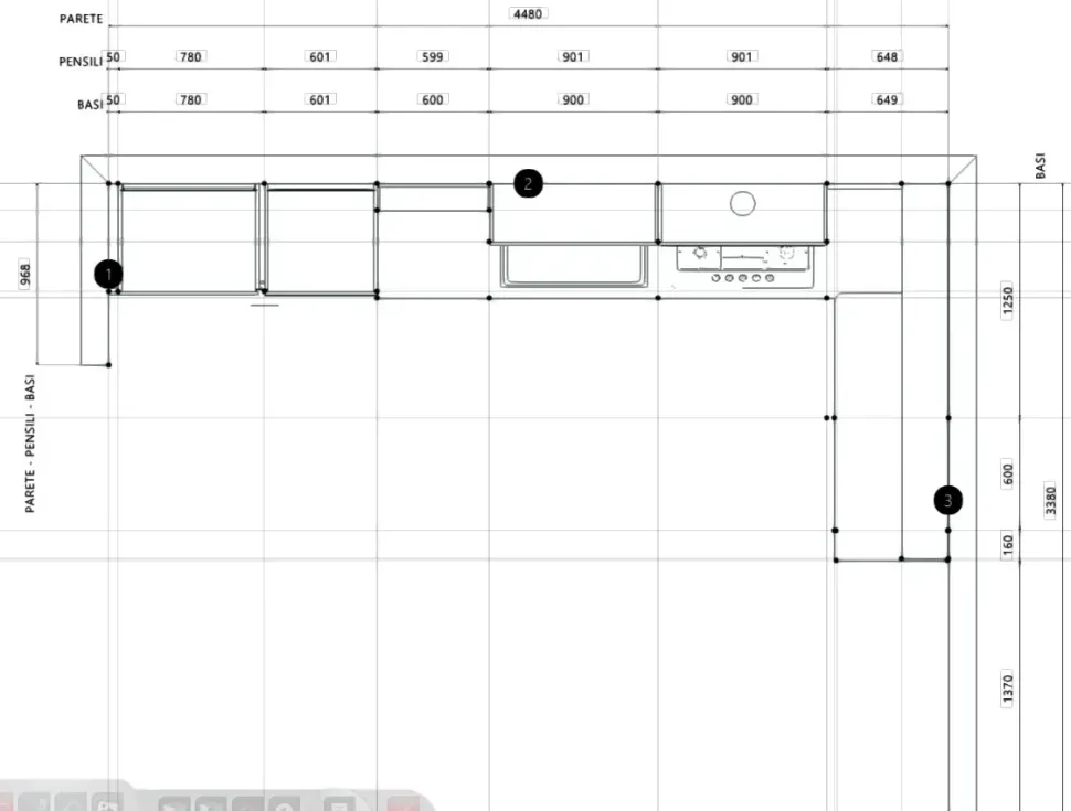 Cucina bianca moderna ad angolo Creo Jey a soli 8000 Euro