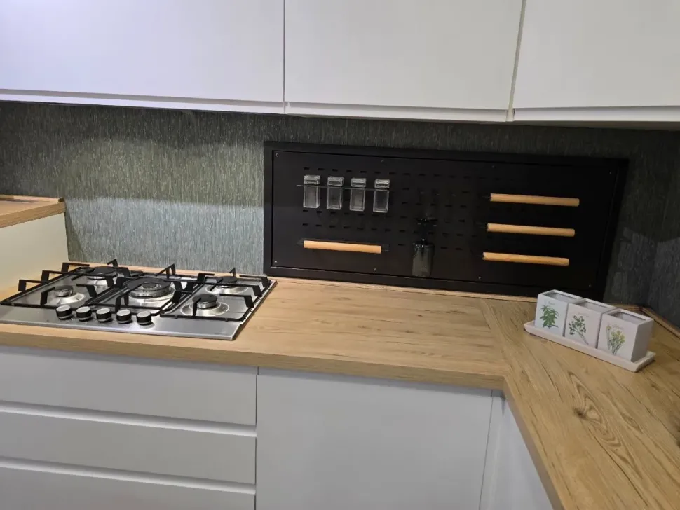 Cucina bianca moderna ad angolo Net cucine Pet kelly a soli 5840 Euro