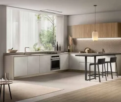 Cucina bianca moderna ad angolo. Colonne in Offerta Outlet. Nuovi mondi cucine.