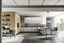 Cucina bianca moderna ad angolo Alma 01 Arredo3 in offerta