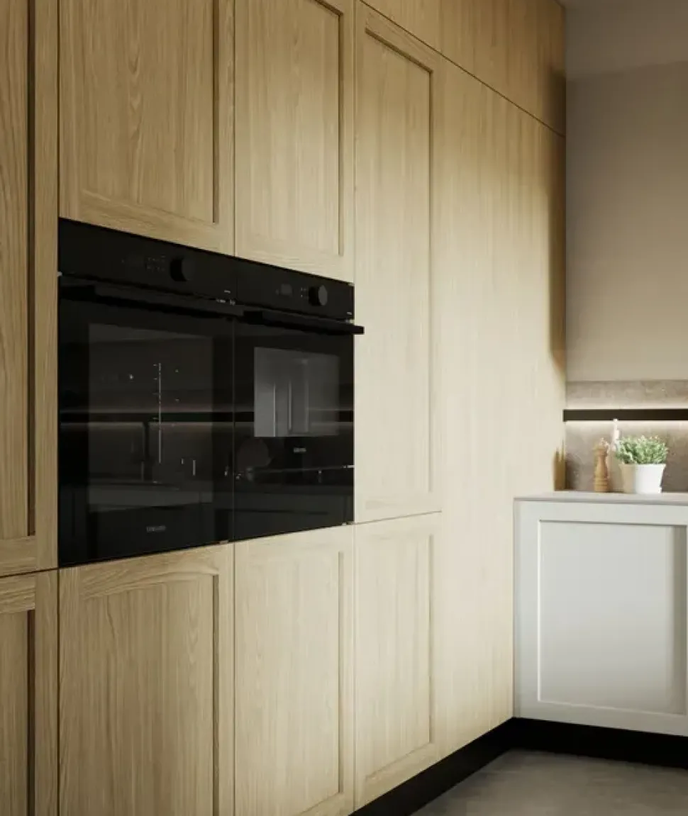 Cucina bianca moderna ad angolo Alma 01 Arredo3 in offerta