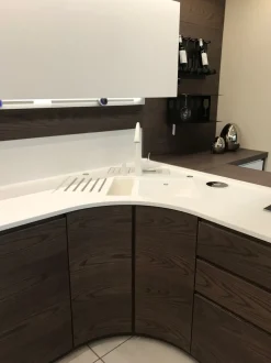 Cucina bianca moderna ad angolo Cucina artigianale curva Artigianale