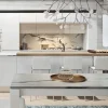 Cucina bianca moderna con isola Cucina white minimal design con isola  Collezione esclusiva in offerta