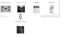 Cucina bianca moderna con isola Cucina white minimal design con isola  Collezione esclusiva in offerta