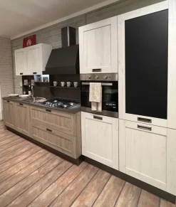 Cucina bianca moderna con penisola Stosa City