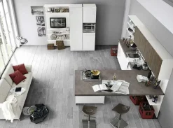 Cucina bianca moderna con penisola Vivere 2 Spagnol cucine a soli 11617 Euro