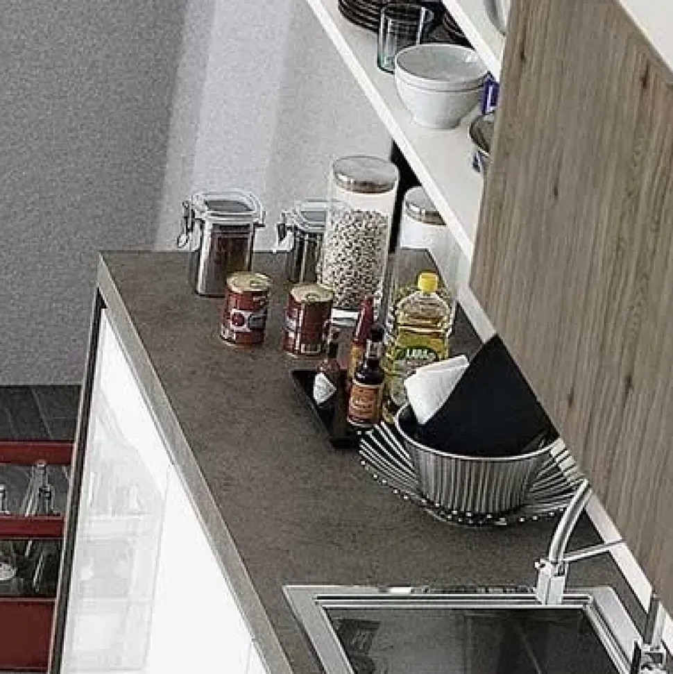 Cucina bianca moderna con penisola Vivere 2 Spagnol cucine a soli 11617 Euro