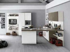 Cucina bianca moderna con penisola Vivere 2 Spagnol cucine a soli 11617 Euro