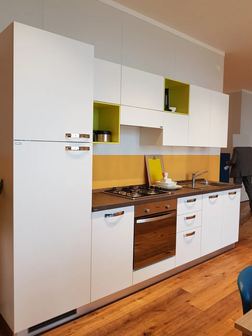 Cucina bianca moderna lineare Urban Scavolini in Offerta Outlet