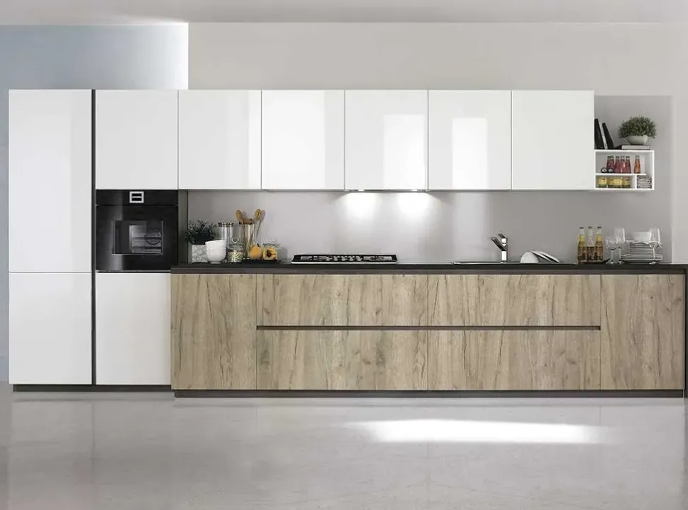 Cucina bianca moderna lineare Spagnol cucine Vivere 1