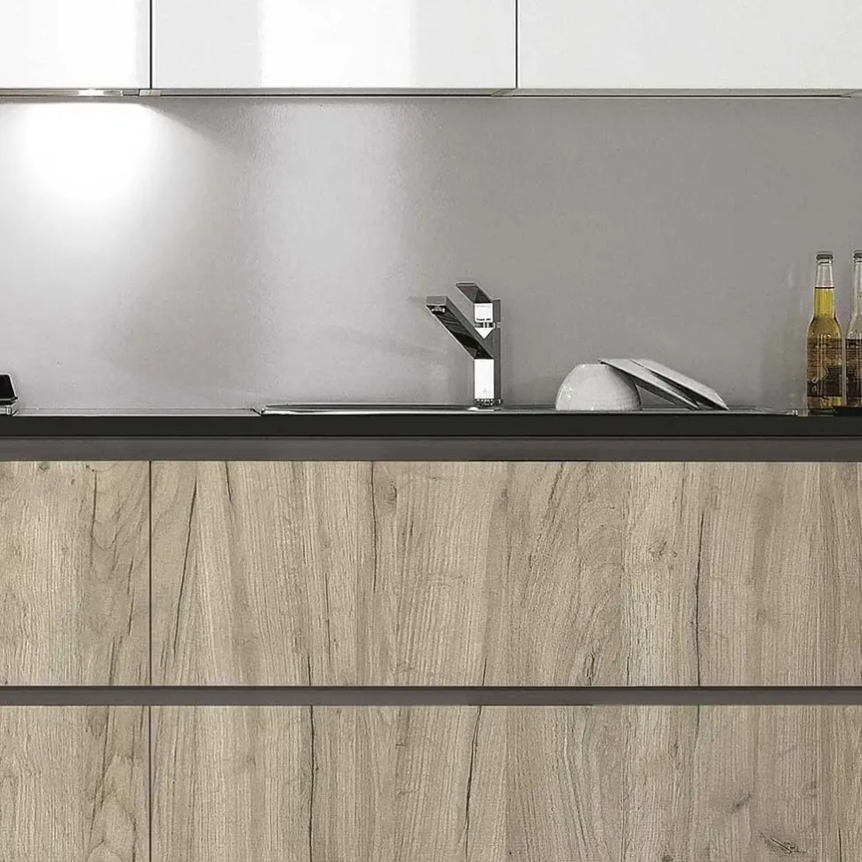 Cucina bianca moderna lineare Spagnol cucine Vivere 1