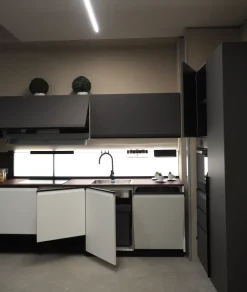 Cucina bianca moderna lineare Cucina formalia Scavolini in Offerta Outlet