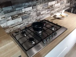 Cucina bianca moderna lineare Ginevra Aran